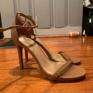 Size 7 Strappy Tan Heels